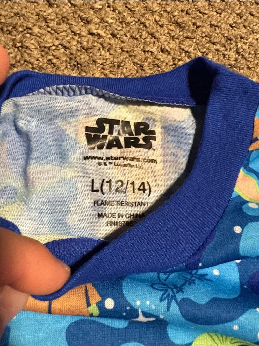 NWT -Star Wars Blue Baby Yoda (Grogu) Kids Pajama Set